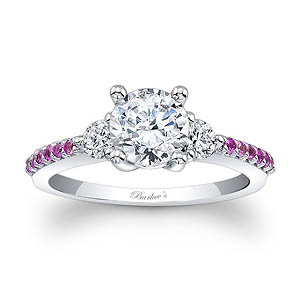 Engagement Ring With Pink Sapphires