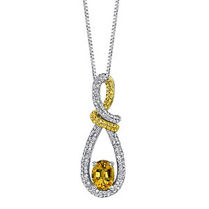 Yellow sapphire pendant