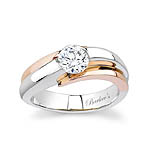 Two Tone Solitaire Engagement Ring