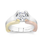 Tri Color Solitaire Ring