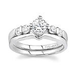 White gold diamond engagement ring set