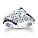 Engagement Ring With Blue Sapphires