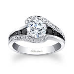 Modern Black Diamond Engagement Ring