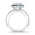 Blue Diamond Halo Engagement Ring