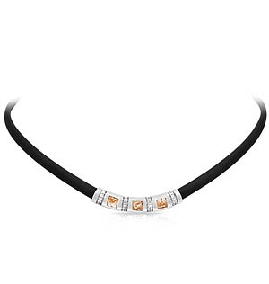 Celine Black and Champagne Necklace