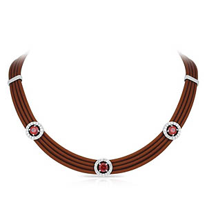 Circa Brown and Cherry Necklace
