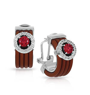 Circa Brown and Cherry Earrings