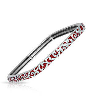 Constellations: Royale Red and White Square Bangle