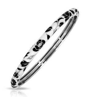 Constellations: Roses Black and White Bangle