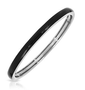 Constellations: Pure Color Black Straight Bangle