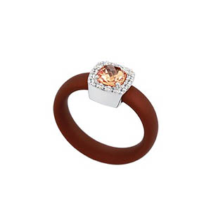 Diana Brown Champagne/White Ring