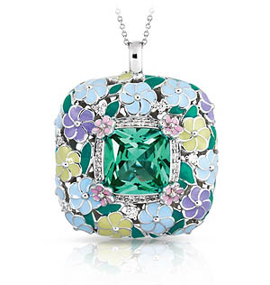 Enchanted Garden Emerald Pendant