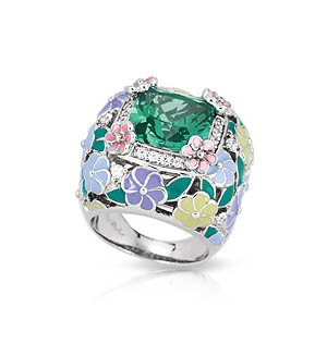 Enchanted Garden Emerald Ring