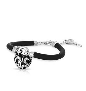 Key To My Heart Black Bracelet