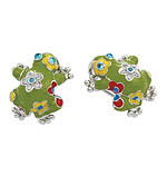 Lucky Frog Green Earrings