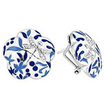 Porcelain Cobalt Earrings