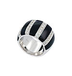 Regal Stripe Black Onyx Ring