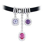 Diana Black Pink/Lavender Necklace