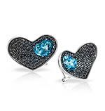 Heart In Mine Blue Earrings