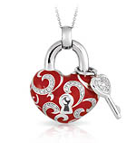 Key To My Heart Red Pendant