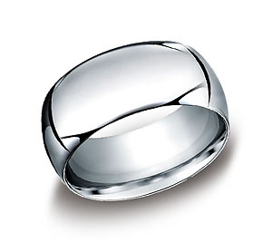 This 10mm band has a high dome surface and is rounded on the inside for unparalleled comfort.
