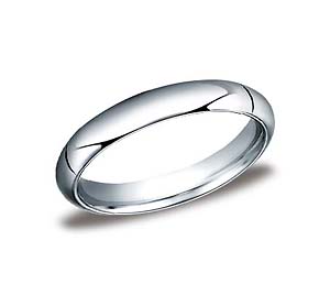 This 4mm band has a high dome surface and is rounded on the inside for unparalleled comfort.