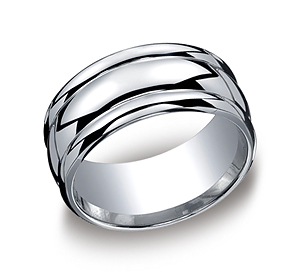 This gorgeous high polished 10mm Argentium Silver band features a modern comfort-fit, yet resembles the simplicity of a traditional band.