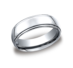 This unique Cobalt 7mm comfort-fit band features a high polished finish for a more traditional yet modern appearance.