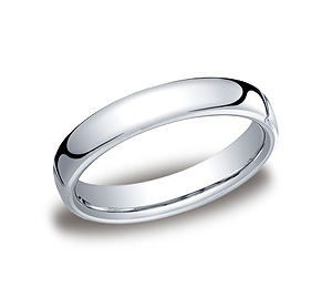 This classy and elegant 4.5mm band features a slight flat surface and offers Comfort-Fit on the inside for unforgettable comfort.