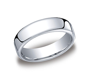 This classy and elegant 6.5mm band features a slight flat surface and offers Comfort-Fit on the inside for unforgettable comfort.