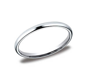 This beautiful 2mm band features a traditional domed profile and Comfort-Fit on the inside for unforgettable comfort.