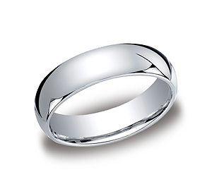 This beautiful 6mm band features a traditional domed profile and Comfort-Fit on the inside for unforgettable comfort.