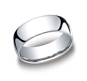 This beautiful 8mm band features a traditional domed profile and Comfort-Fit on the inside for unforgettable comfort.
