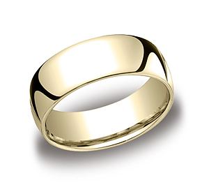 This beautiful 8mm band features a traditional domed profile and Comfort-Fit on the inside for unforgettable comfort.