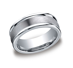 This unique Cobalt 8mm comfort-fit satin-finished band features a high polished round edge that exemplifies subtle, yet impeccable style.