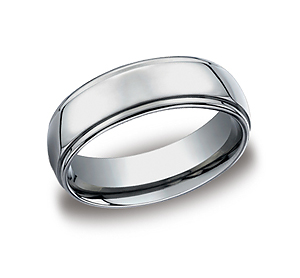 This Titanium 7mm comfort-fit high polished band not only has the extraordinary look of a traditional band, but offers great strength and durability.