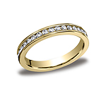 This beautiful 3mm eternity diamond band features 37 round ideal-cut diamonds along the center and polishe...