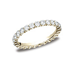 This elegant 2.5mm shared prong diamond band features 28 round ideal cut diamonds. Total approximate car...