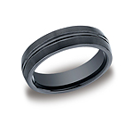 This Ceramic 6mm comfort-fit satin-finished band features a high polished center trim that offers a touch ...