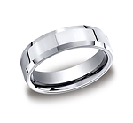 This unique Cobalt 7mm comfort-fit band features a high polished finish with a beveled edge that offers re...