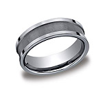 This cool satin-finished 7mm Tungsten band features a comfort-fit on the inside and a high-polished flat e...