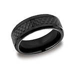 This cool high-polished 8mm blackened Cobalt band features carbon fiber as well as a comfort-fit on the ins...