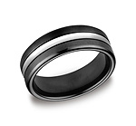 This elegant 7.5 mm Cobalt comfort-fit band features blackened satin edges with a high polished center cu...