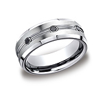 This incredible satin-finished 7.5mm comfort-fit Cobalt band features a high-polished beveled edge and cen...