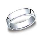 This classy and elegant 6.5mm Cobalt band features a slight flat surface and offers Comfort-Fit on the in...