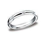 This beautiful 3mm light comfort-fit bezel set eternity diamond band resembles a classic high polished sty...