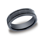 This Ceramic 6mm comfort-fit satin-finished band features a high polished round edge that is both sleek an...