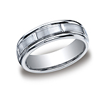 This unique Cobalt 7mm band features a satin-finished center with comfort-fit on the inside and high polish...