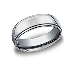 This Titanium 7mm comfort-fit high polished band not only has the extraordinary look of a traditional band...