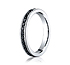 This elegant Platinum 3mm channel set eternity band features 36 round ideal-cut black diamonds along the center with milgrain. Total approximate carat weight is .66ct.
